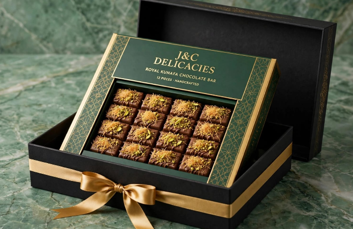 Royal Kunafa Chocolate (12 pcs) by J & C Delicacies, Virar